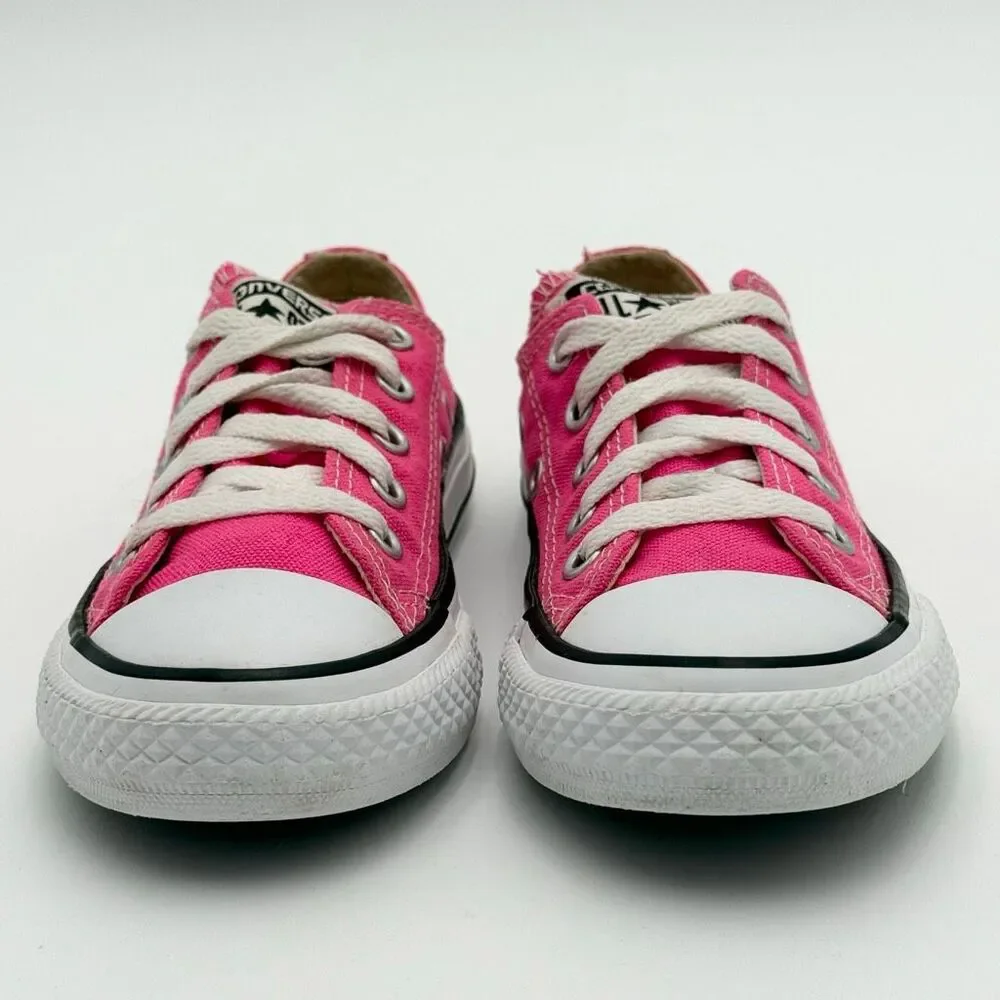 Converse All Star Chuck Taylor Low Lace Up Hot Pink Slater Sneakers - Little Kid